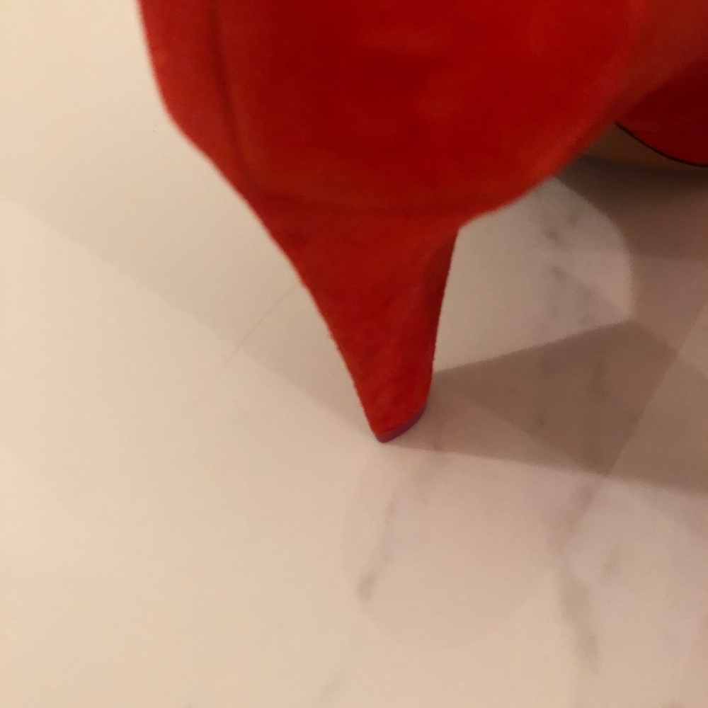 Céline Red Coral Suede Pumps - Picture 6 of 6